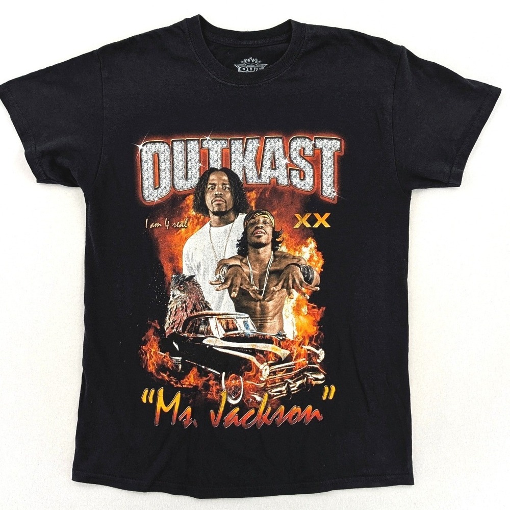 Outkast Ms Jackson Graphic T Shirt Mens M Black Andre 3000 Big Boi Hip Hop Rap